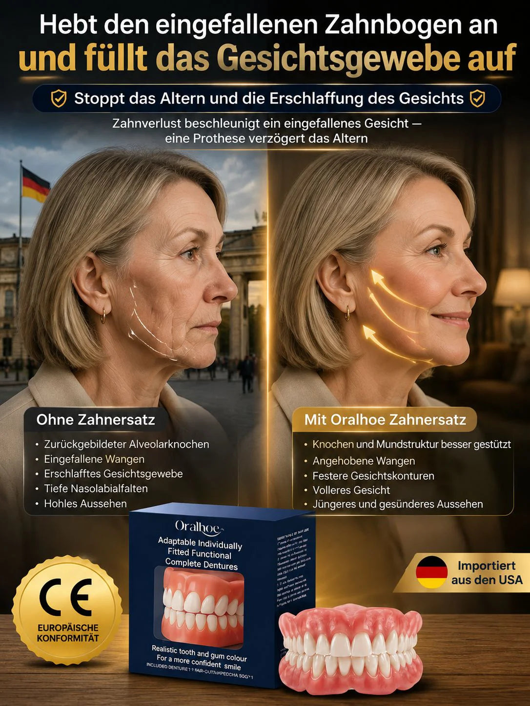 [Verabschieden Sie sich von teuren Zahnarztpraxen] Funktionelles Prothesen-Reparaturset
