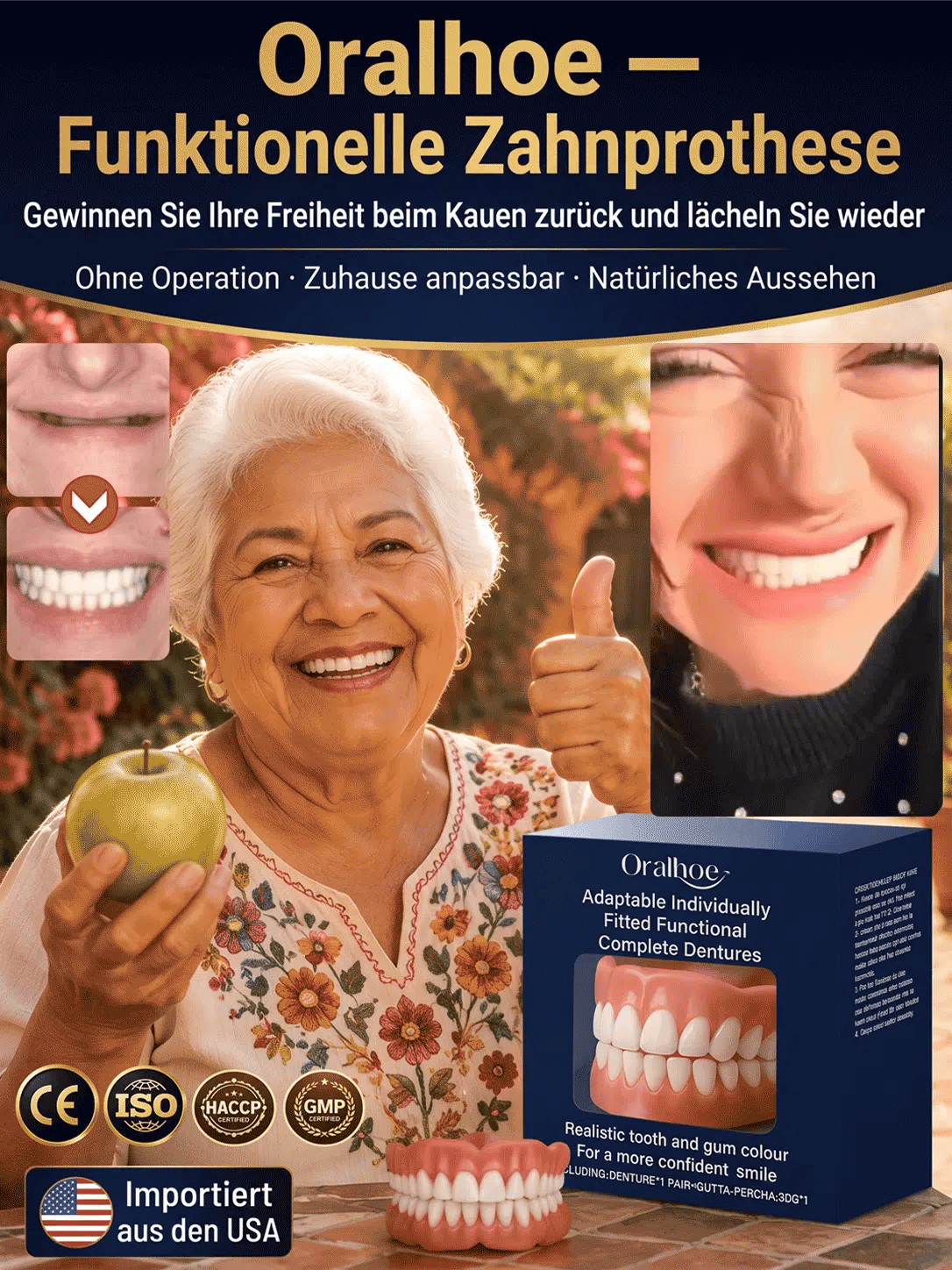 [Verabschieden Sie sich von teuren Zahnarztpraxen] Funktionelles Prothesen-Reparaturset